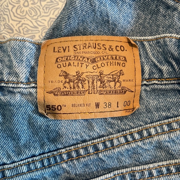 Levi’s 550 Relaxed Fit Denim Shorts Men’s 38 Orange Label - Picture 3 of 9